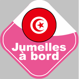 bebe a bord jumelle d'origine Tunisienne