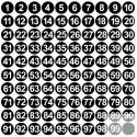 autocollants numérotation