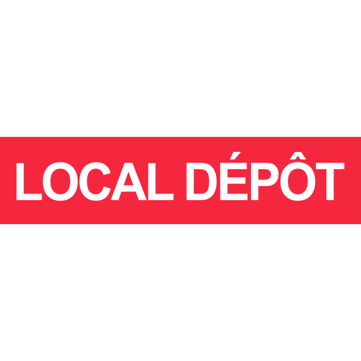 autocollant local depot rouge