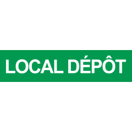autocollant local depot vert