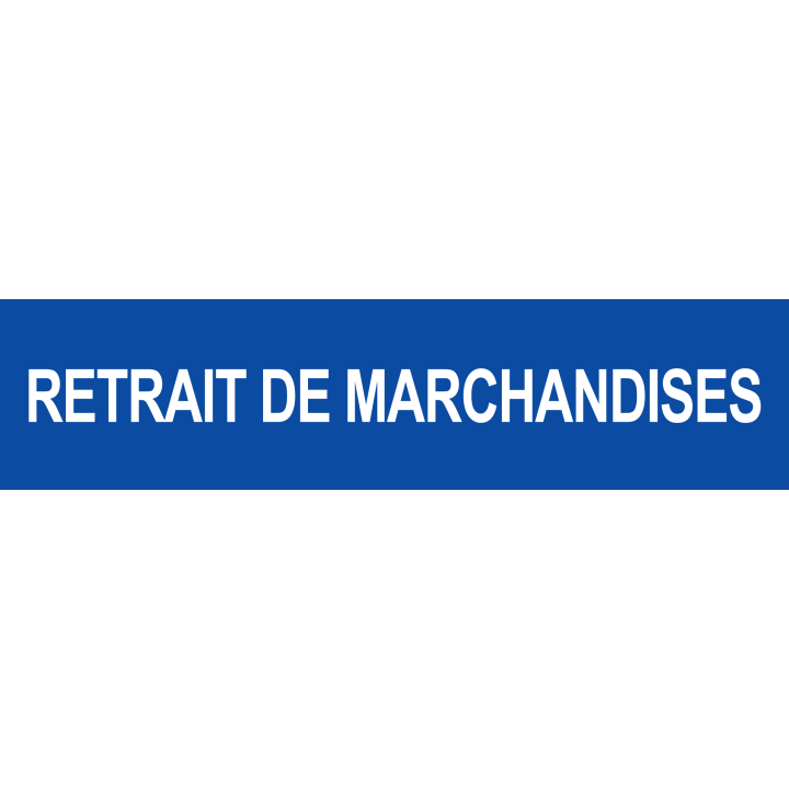 autocollant retrait de marchandises bleu