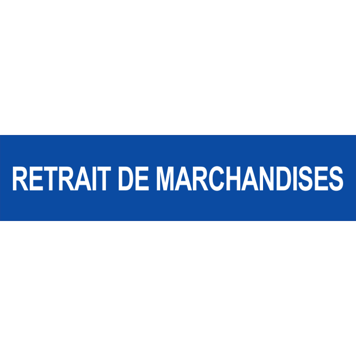 autocollant retrait de marchandises bleu