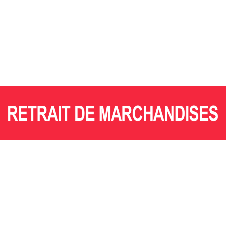 autocollant retrait de marchandises rouge