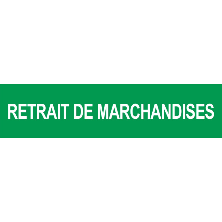 autocollant retrait de marchandises vert