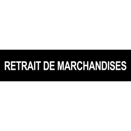 autocollant retrait de marchandises noir