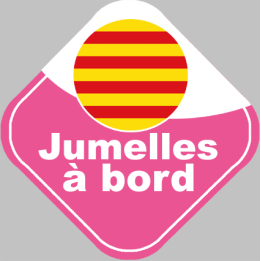 Stickers autocollant jumelles catalanes