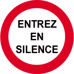 autocollant entree en silence
