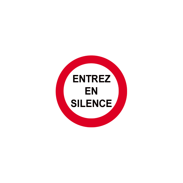 autocollant entree en silence