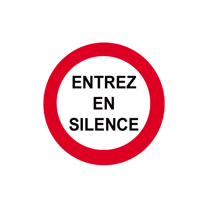autocollant entree en silence