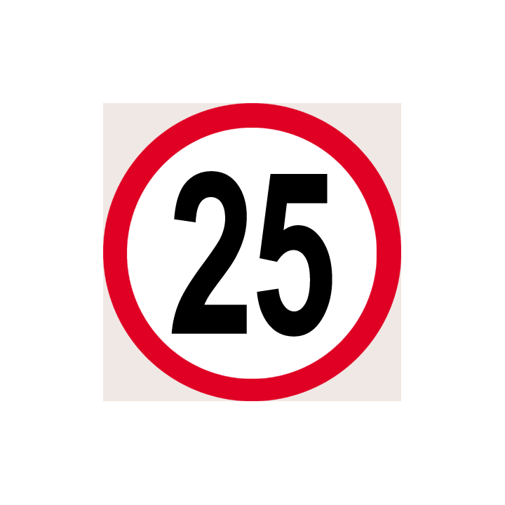 Disques de limitation de vitesse 25