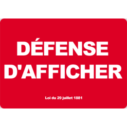 Défense d'afficher