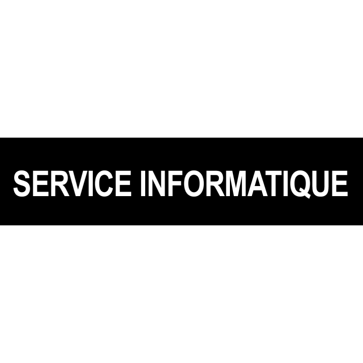 Autocollant SERVICE INFORMATIQUE noir