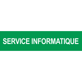 Autocollant SERVICE INFORMATIQUE vert