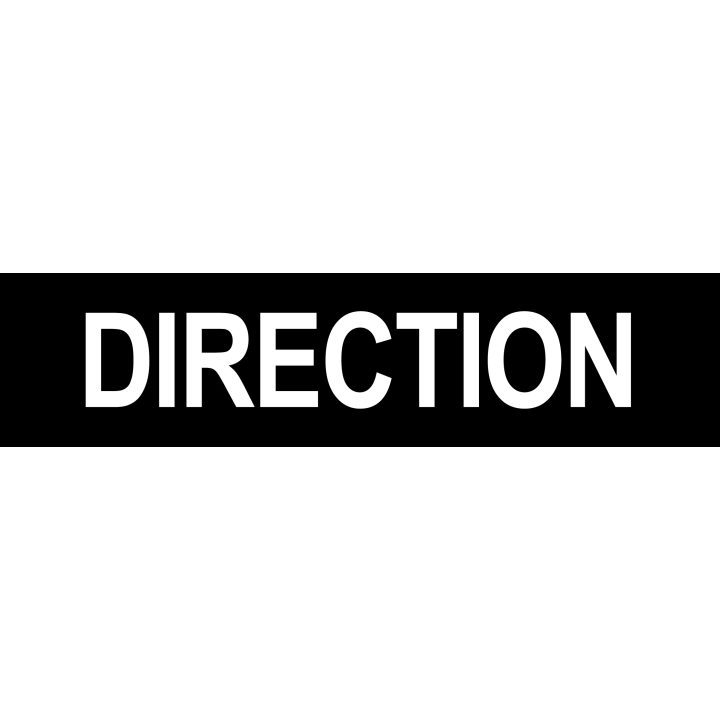 Autocollant DIRECTION noir