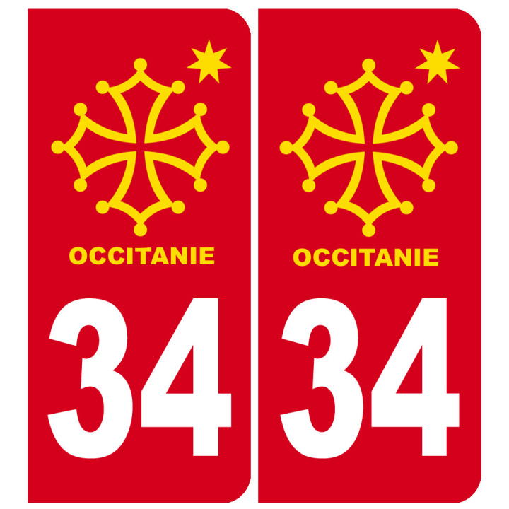 sticker immatriculation 34