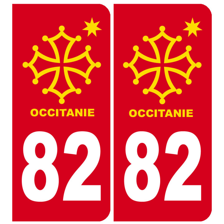 sticker immatriculation 82