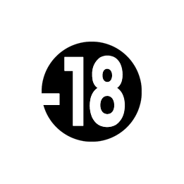 autocollant interdit moins 18 ans noir