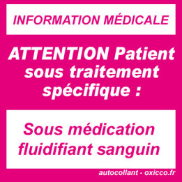 sticker sous fluidifiant sanguin