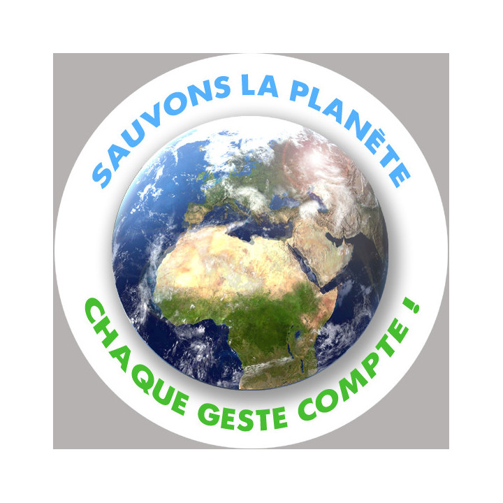 autocollant sauvons la planète