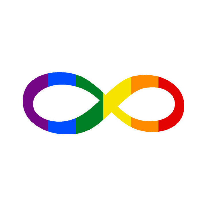 autocollant symbole infini LGBD