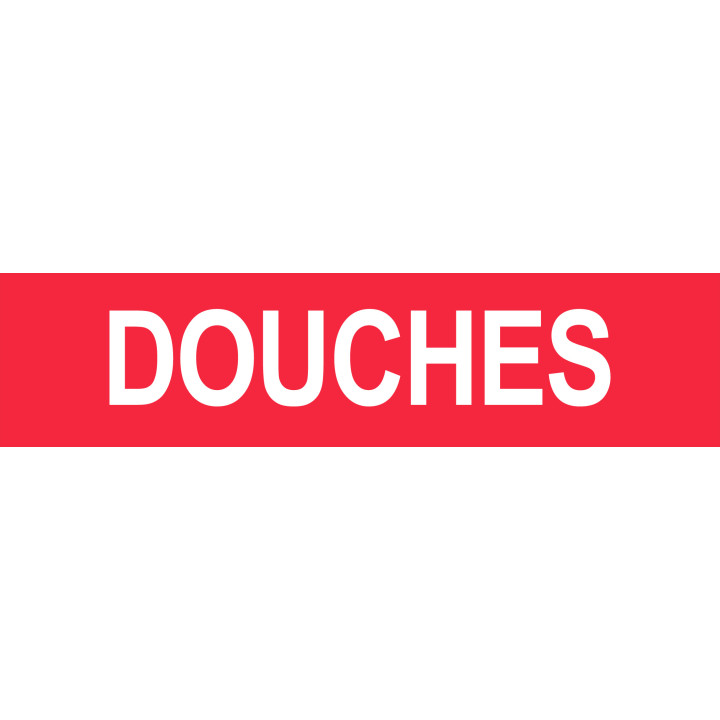 autocollant DOUCHES rouge