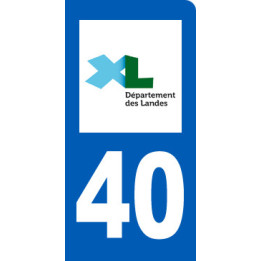 autocollant immatriculation 40 des Landes