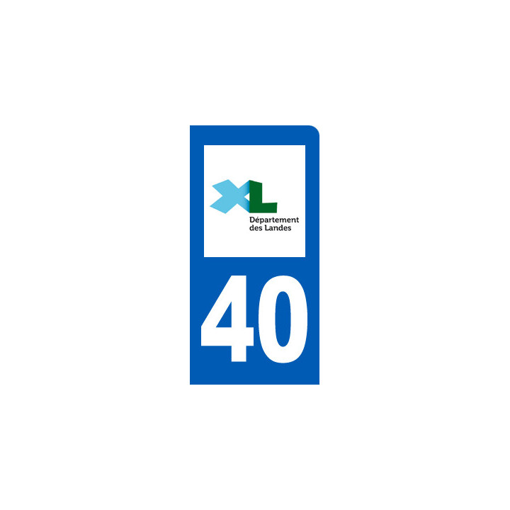 autocollant immatriculation 40 des Landes