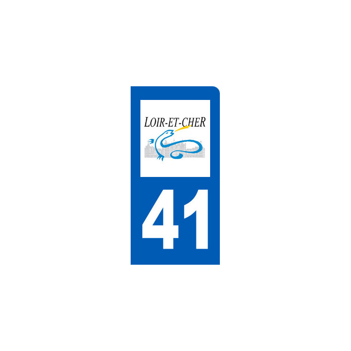 autocollant immatriculation 41 du Loir-et-Cher
