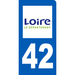 autocollant immatriculation 42 de la Loire
