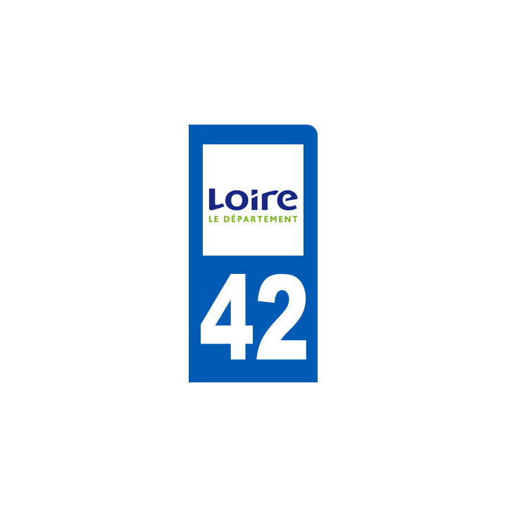 autocollant immatriculation 42 de la Loire