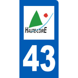 autocollant immatriculation 43 de la Haute-Loire