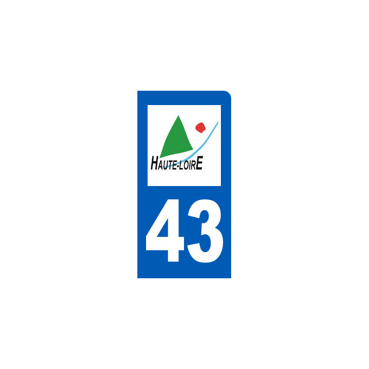autocollant immatriculation 43 de la Haute-Loire