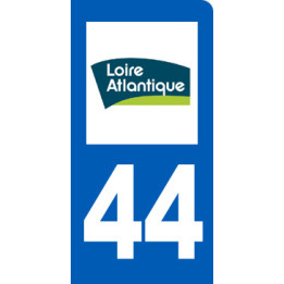 autocollant immatriculation 44 de la Loire-Atlantique