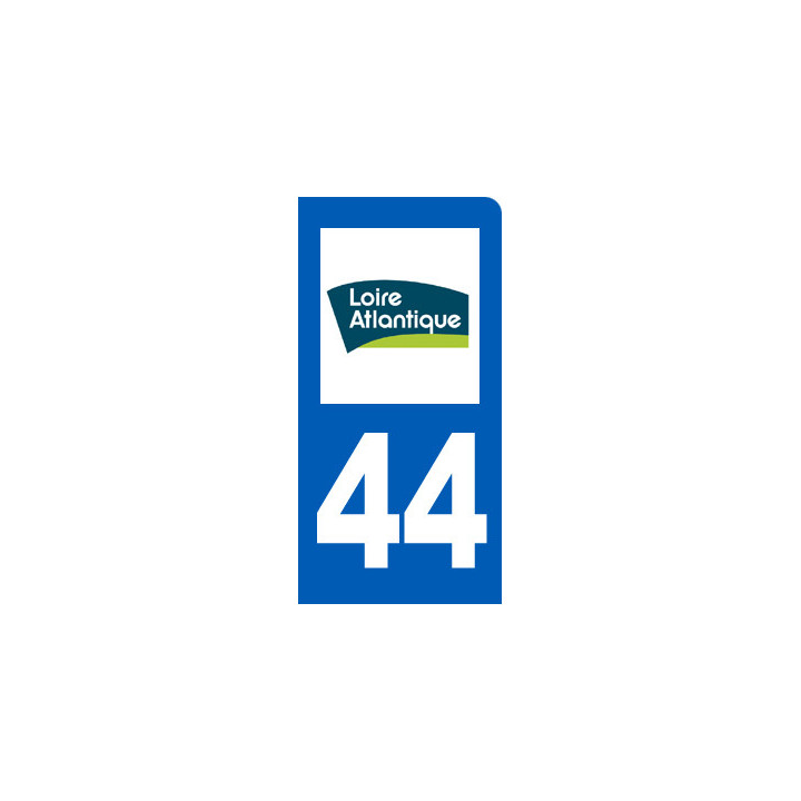 autocollant immatriculation 44 de la Loire-Atlantique