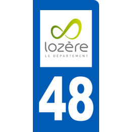 autocollant immatriculation motard 48 de la Lozère