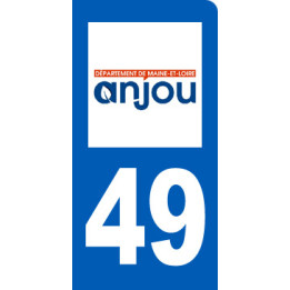 autocollant immatriculation motard 49 du Maine et Loire