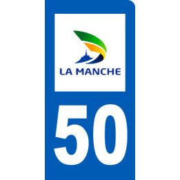 autocollant immatriculation motard 50 de la Manche