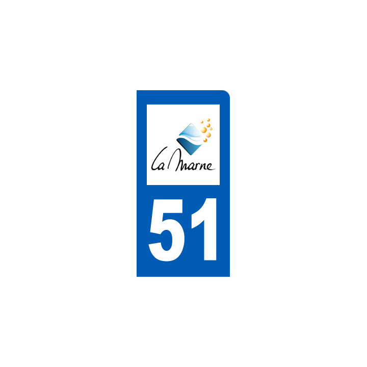 autocollant immatriculation motard 51 de la Marne