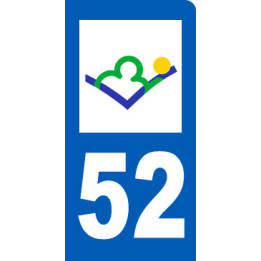 autocollant immatriculation motard 52 de la Haute Marne