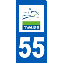 autocollant immatriculation motard 55 de la Meuse