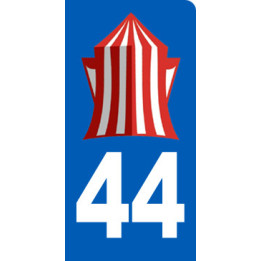 autocollant immatriculation motard 44 la Baule