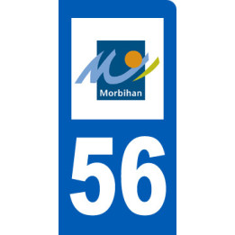 autocollant immatriculation motard 56 du Morbihan