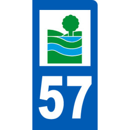 autocollant immatriculation motard 57 de la Moselle