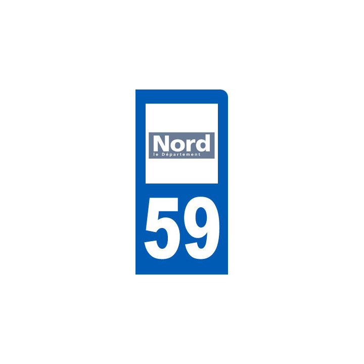 autocollant immatriculation motard 59 du Nord