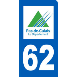 autocollant immatriculation motard 62 du Pas de Calais