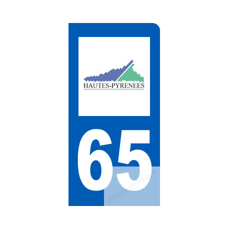 autocollant immatriculation motard 65 des Hautes Pyrénées autocollant immatriculation motard 65 des Hautes Pyrénées