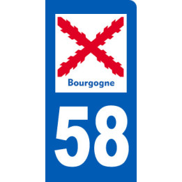 immatriculation motard 58 de la Bourgogne