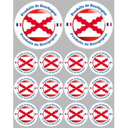autocollants planche série Produits de Bourgogne