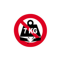 Sticker autocollant charge maximum 7 KG