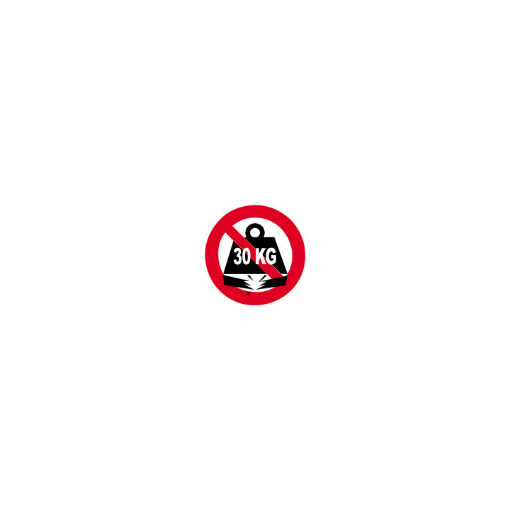 Sticker autocollant charge maximum 30 KG